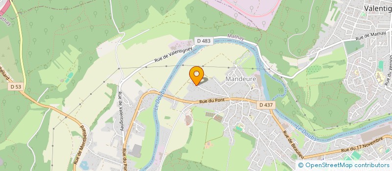 localisation de l'entreprise MONSIEUR MARTIAL CHODEY  MANDEURE