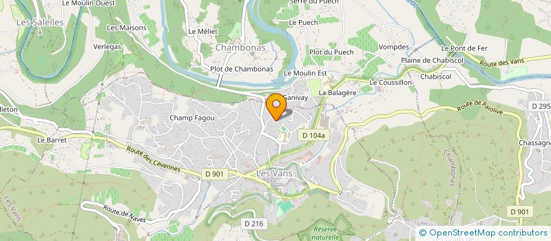 localisation de l'entreprise MONSIEUR MARTIAL CLAIN  LES VANS