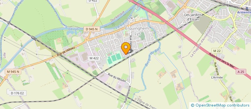 localisation de l'entreprise MONSIEUR MARTIAL CROQUET  ERQUINGHEM-LYS