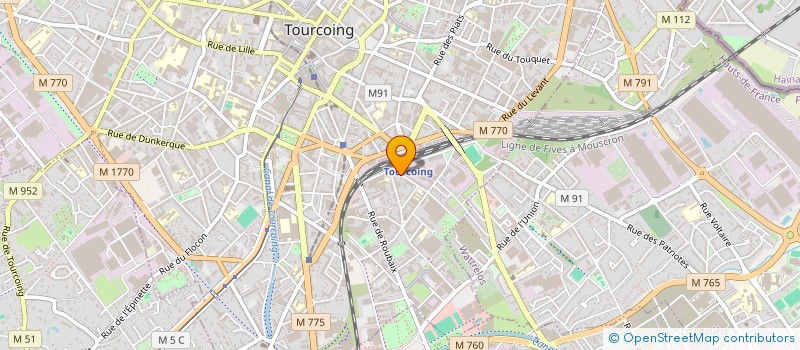 localisation de l'entreprise MONSIEUR MARTIAL GAUX  TOURCOING