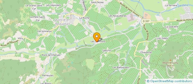 localisation de l'entreprise MONSIEUR MARTIAL GEOFFRAY  QUINCIE-EN-BEAUJOLAIS