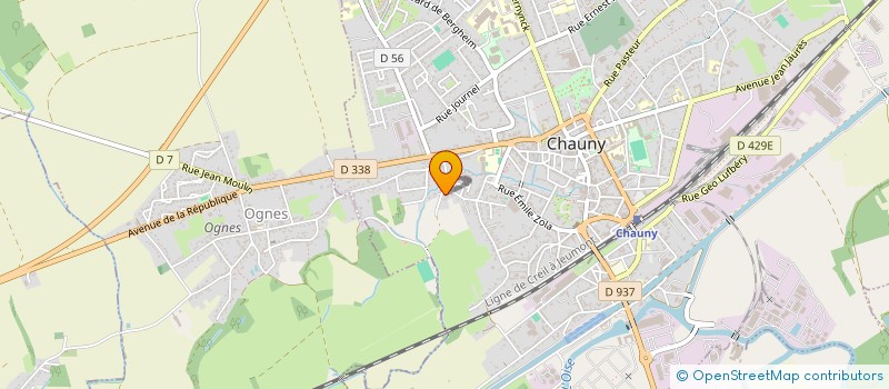 localisation de l'entreprise MONSIEUR MARTIAL GODEFROY  CHAUNY