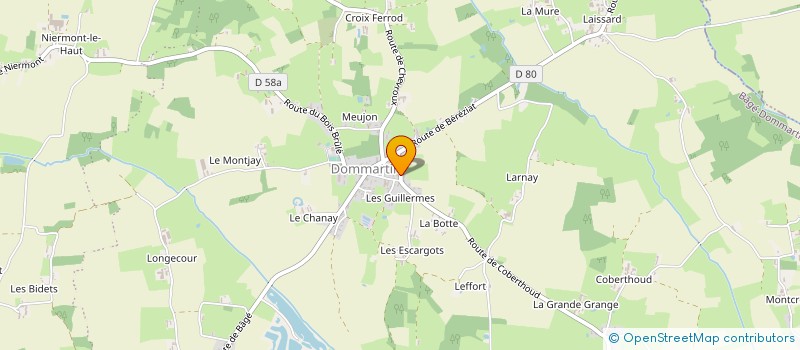 localisation de l'entreprise MONSIEUR MARTIAL GONZALEZ  BAGE-DOMMARTIN