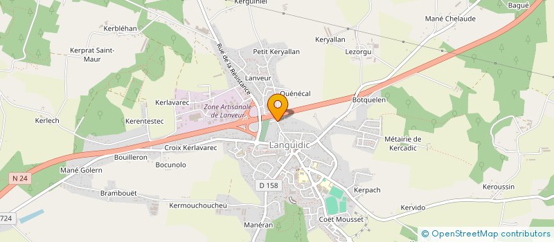 localisation de l'entreprise MONSIEUR MARTIAL HERBE  LANGUIDIC