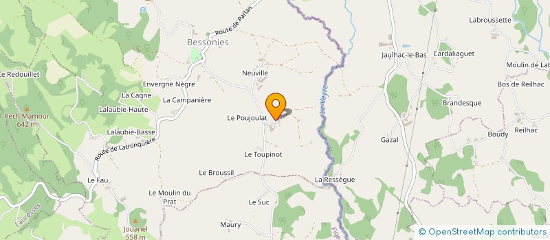 localisation de l'entreprise MONSIEUR MARTIAL IZOULET  BESSONIES