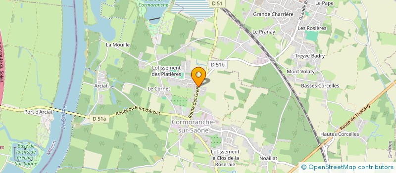 localisation de l'entreprise MONSIEUR MARTIAL LAPLACE  CORMORANCHE-SUR-SAONE