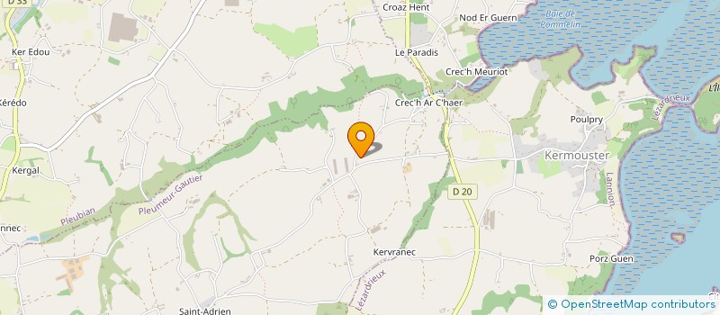 localisation de l'entreprise MONSIEUR MARTIAL LE FORESTIER  PLEUMEUR-GAUTIER