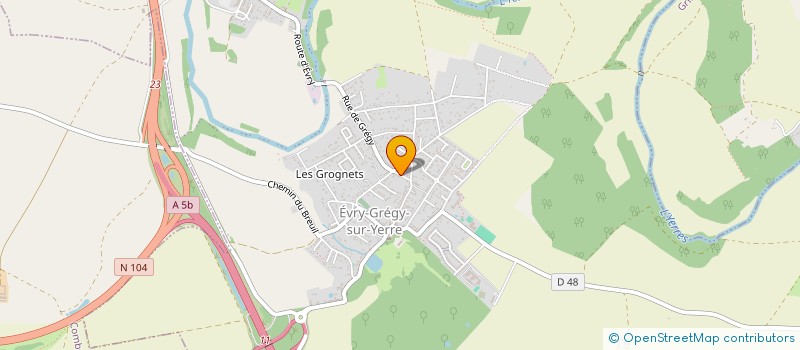 localisation de l'entreprise MONSIEUR MARTIAL MARIGNAN  EVRY-GREGY-SUR-YERRE
