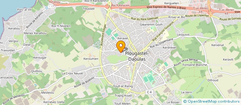 localisation de l'entreprise MONSIEUR MARTIAL MORVAN à PLOUGASTEL-DAOULAS