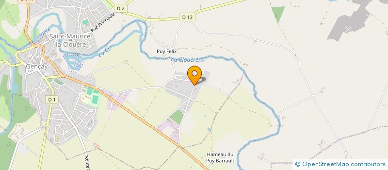 localisation de l'entreprise MONSIEUR MARTIAL NOUHAUD  GENCAY