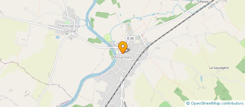 localisation de l'entreprise MONSIEUR MARTIAL ORHON  MORANNES SUR SARTHE-DAUMERAY