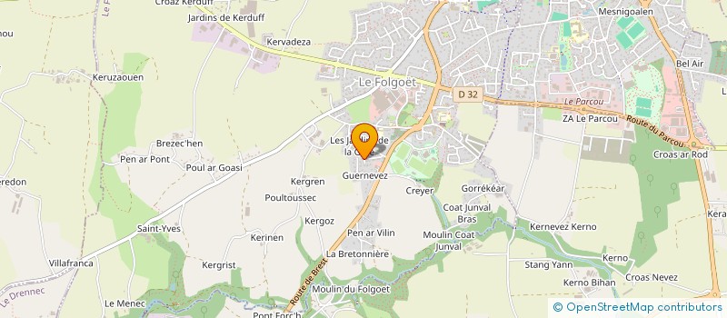 localisation de l'entreprise MONSIEUR MARTIAL PAUTONNIER à LE FOLGOET