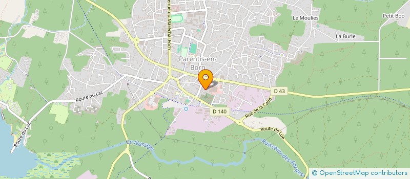 localisation de l'entreprise MONSIEUR MARTIAL PECQUET  PARENTIS-EN-BORN