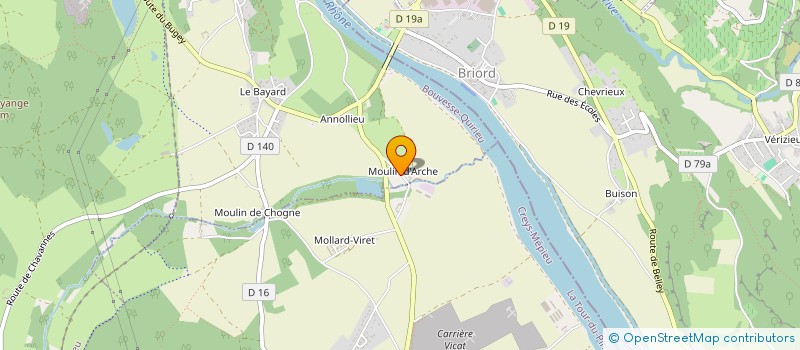 localisation de l'entreprise MONSIEUR MARTIAL PERRAUDIN  BOUVESSE-QUIRIEU