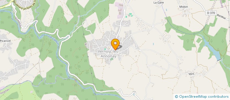 localisation de l'entreprise MONSIEUR MARTIAL PIAZZA à VERNOSC-LES-ANNONAY