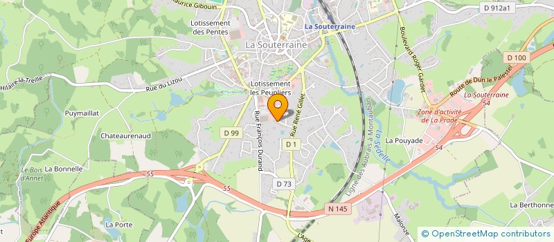 localisation de l'entreprise MONSIEUR MARTIAL POULAIN à LA SOUTERRAINE
