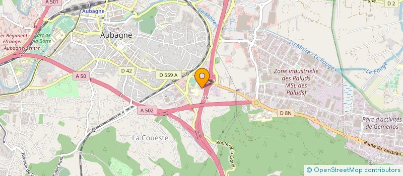 localisation de l'entreprise MONSIEUR MARTIAL RAPOSO à AUBAGNE