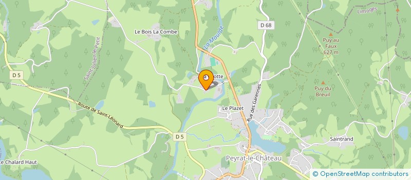 localisation de l'entreprise MONSIEUR MARTIAL ROCHE  PEYRAT-LE-CHATEAU