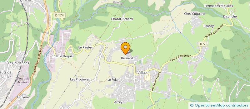 localisation de l'entreprise MONSIEUR MARTIAL ROUX  VILLAZ