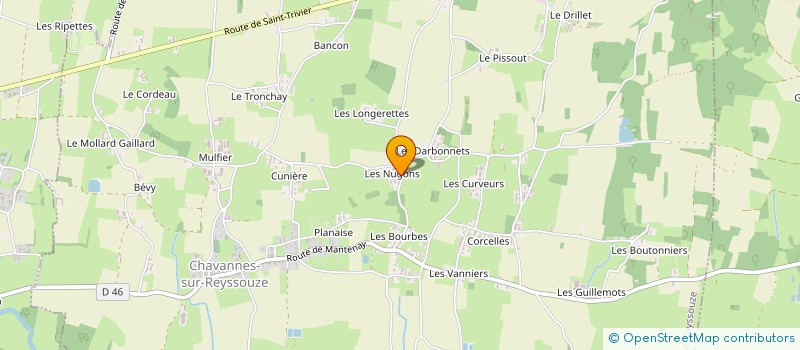 localisation de l'entreprise MONSIEUR MARTIAL ROUX à CHAVANNES-SUR-REYSSOUZE