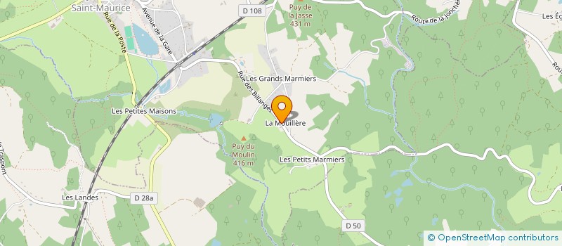 localisation de l'entreprise MONSIEUR MARTIAL SOULAT  LA JONCHERE-SAINT-MAURICE