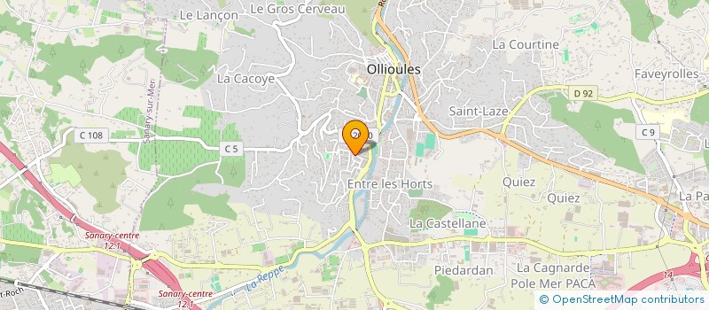 localisation de l'entreprise MONSIEUR MARTIAL URSULET à OLLIOULES