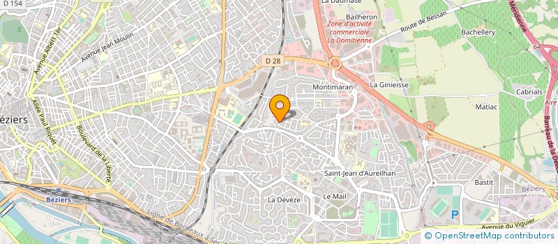 localisation de l'entreprise MONSIEUR MARTIAL VINGANTE  BEZIERS