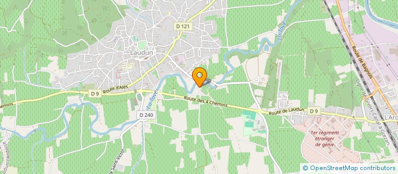 localisation de l'entreprise MONSIEUR MARTIN BARTHELEMY  LAUDUN-L'ARDOISE