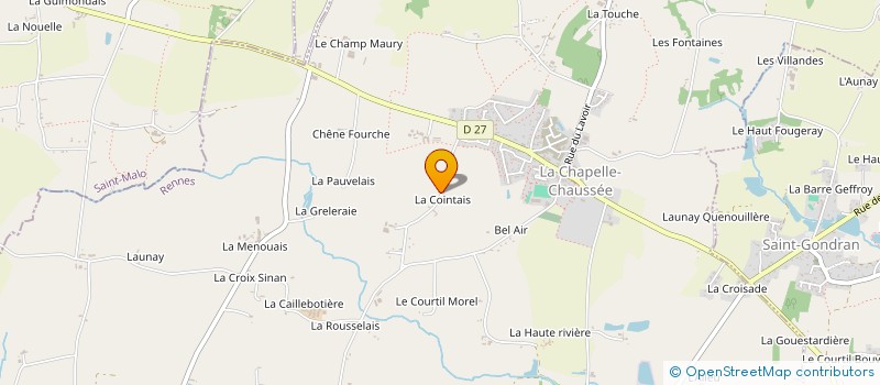 localisation de l'entreprise MONSIEUR MARTIN BAUDOUIN  NOYAL-SOUS-BAZOUGES
