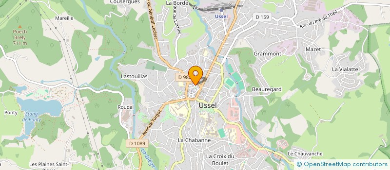 localisation de l'entreprise MONSIEUR MARTIN BELCOUR à USSEL