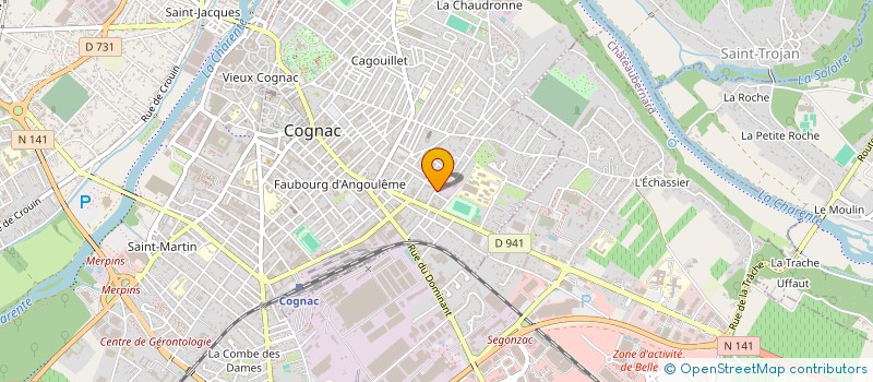 localisation de l'entreprise MONSIEUR MARTIN CHASSERET à COGNAC