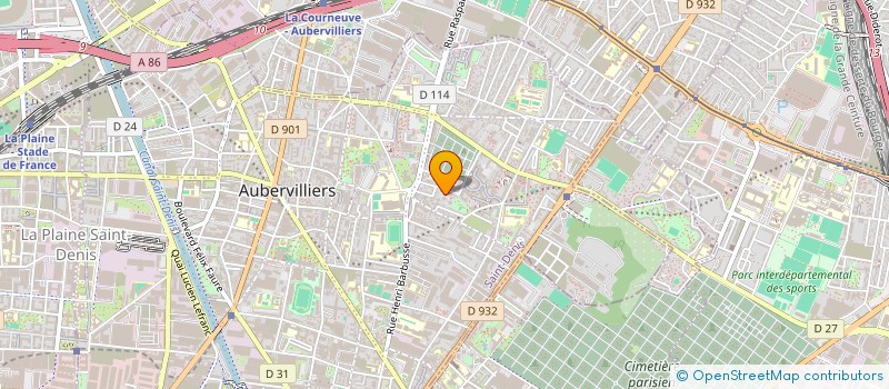 localisation de l'entreprise MONSIEUR MARTIN CHRISTOPHE  AUBERVILLIERS