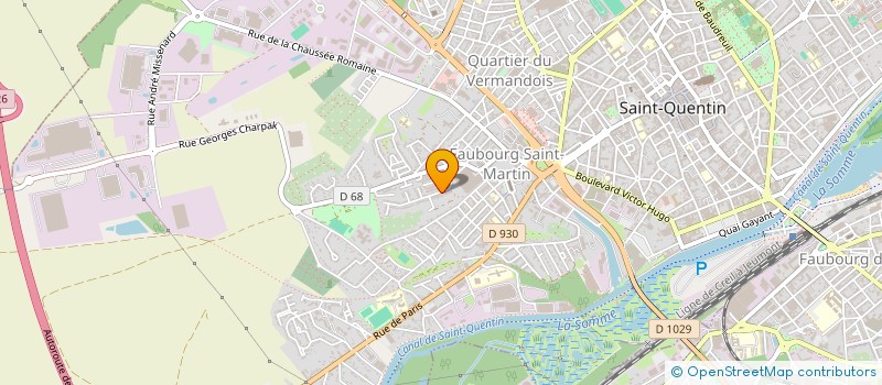localisation de l'entreprise MONSIEUR MARTIN DELFOSSE à SAINT-QUENTIN
