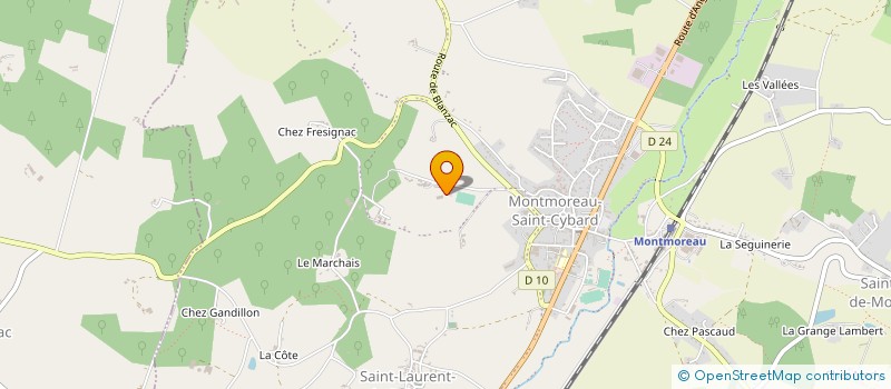 localisation de l'entreprise MONSIEUR MARTIN DESBROSSE  MONTMOREAU