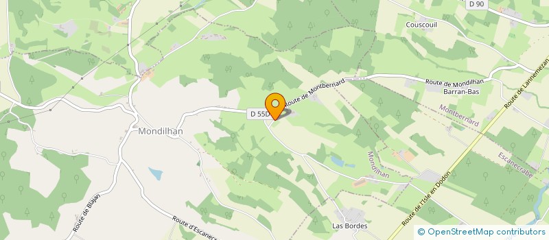 localisation de l'entreprise MONSIEUR MARTIN DUDLEY  MONDILHAN