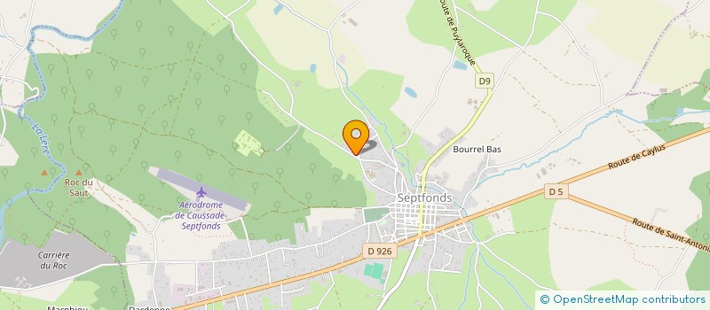 localisation de l'entreprise MONSIEUR MARTIN FLAUJAC  SEPTFONDS