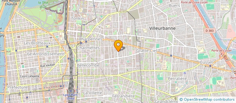 localisation de l'entreprise MONSIEUR MARTIN GILLET  VILLEURBANNE