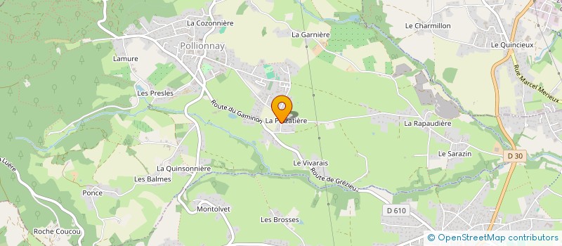 localisation de l'entreprise MONSIEUR MARTIN GIZOLME  POLLIONNAY