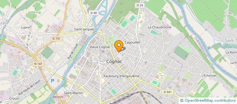 localisation de l'entreprise MONSIEUR MARTIN GLADIN  COGNAC