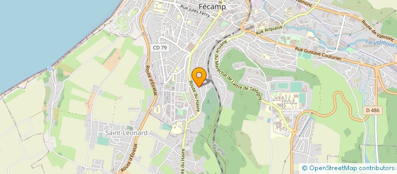 localisation de l'entreprise MONSIEUR MARTIN HERVIEU  FECAMP