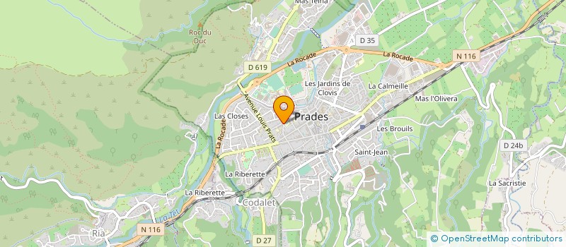 localisation de l'entreprise MONSIEUR MARTIN LAGARDERE  PRADES