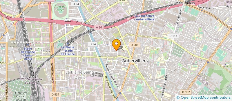 localisation de l'entreprise MONSIEUR MARTIN NGOSSO à AUBERVILLIERS