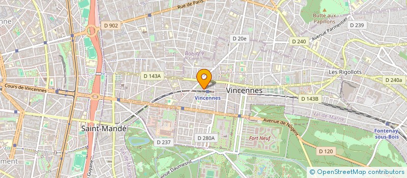 localisation de l'entreprise MONSIEUR MARTIN RICHET à VINCENNES