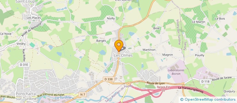 localisation de l'entreprise MONSIEUR MARTIN SENETAIRE  VINDRY-SUR-TURDINE