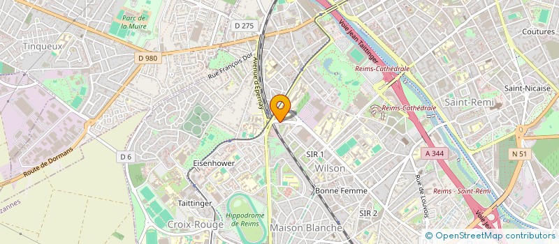 localisation de l'entreprise MONSIEUR MARTIN TSAGUE NGUEFACK  REIMS