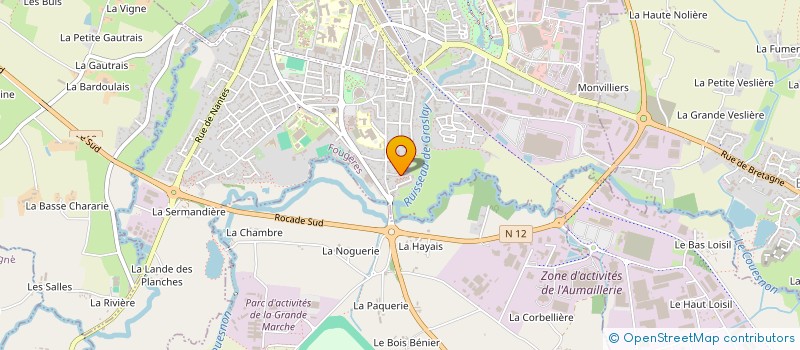 localisation de l'entreprise MONSIEUR MARVEEN DURAND  FOUGERES