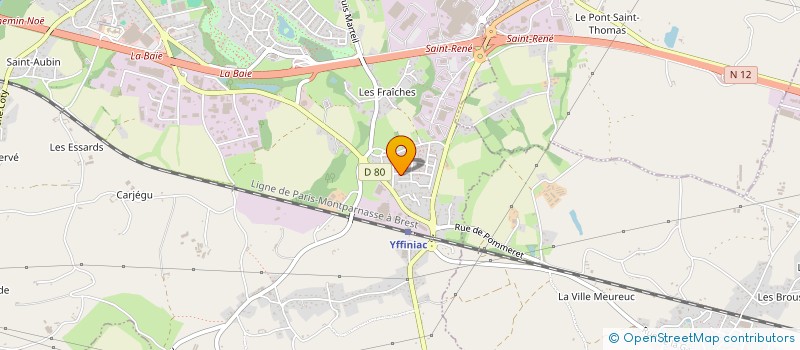 localisation de l'entreprise MONSIEUR MARVEEN FERRON  YFFINIAC