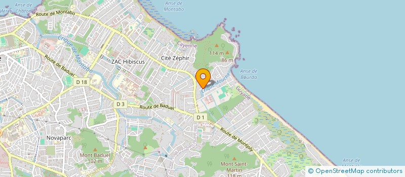 localisation de l'entreprise MONSIEUR MARVEEN LOUIS  CAYENNE