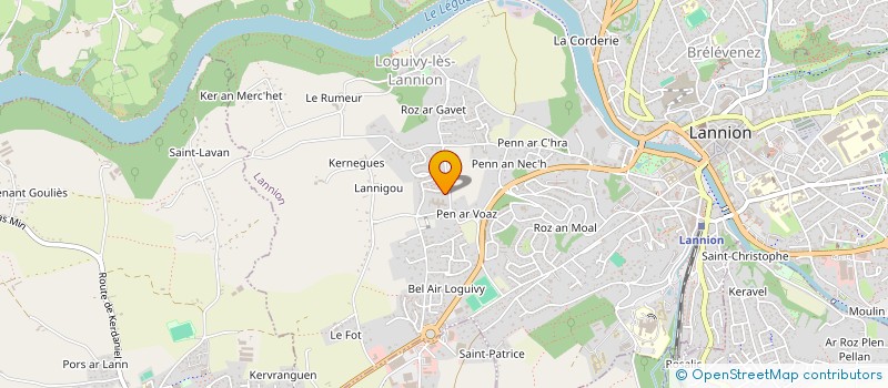 localisation de l'entreprise MONSIEUR MARVIN MESMEUR  LANNION