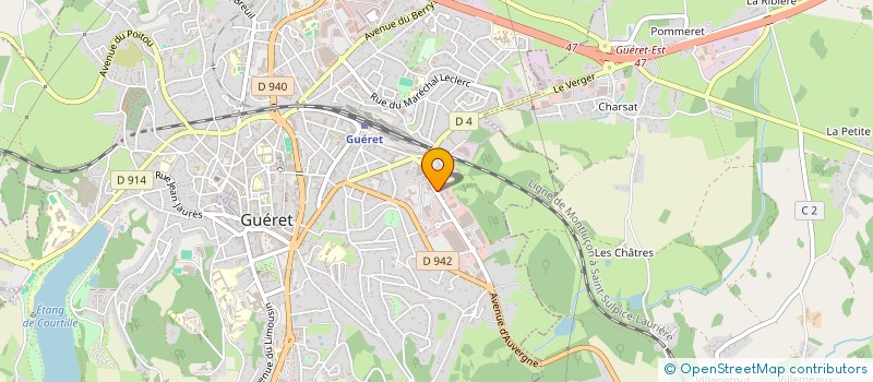 localisation de l'entreprise MONSIEUR MARVIN RITZ à GUERET